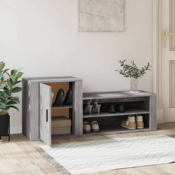 Shoe Cabinet Grey Sonoma - Stylish Storage Solution