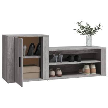 Shoe Cabinet Grey Sonoma - Stylish Storage Solution