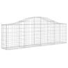 Arched Gabion Baskets 15 pcs | Galvanised Iron Garden Barriers