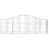 Arched Gabion Baskets 15 pcs | Galvanised Iron Garden Barriers