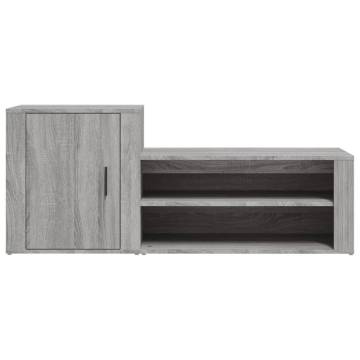 Shoe Cabinet Grey Sonoma - Stylish Storage Solution