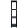 4-Tier Black Storage Shelf | Versatile & Sturdy Plastic