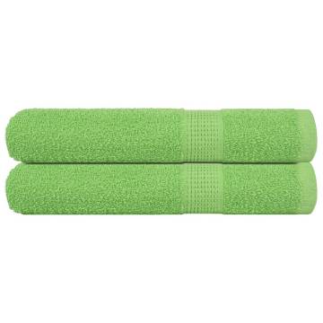 Sauna Towels 2 pcs Apple Green - 100% Cotton, 360 GSM