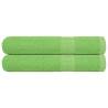 Sauna Towels 2 pcs Apple Green - 100% Cotton, 360 GSM