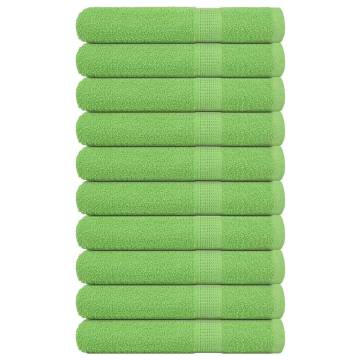 Sauna Towels 10 pcs Apple Green 80x200 cm - 100% Cotton