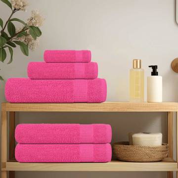 Hand Towels 2 pcs Pink 50x100 cm - 100% Cotton & Absorbent