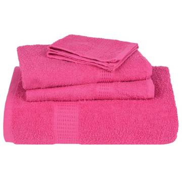 Soft & Absorbent Pink Bath Towels - 100% Cotton, 2 pcs