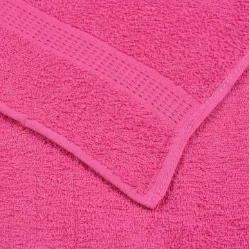 Soft & Absorbent Pink Bath Towels - 100% Cotton, 2 pcs