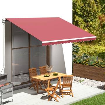 Replacement Fabric for Awning Burgundy Red 4x3m | HipoMarket