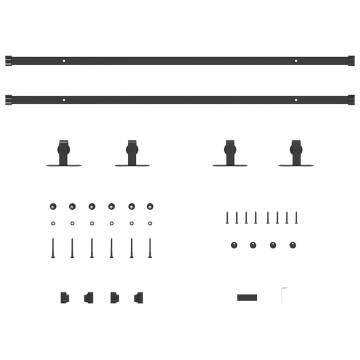 Sliding Cabinet Door Kit 213 cm Carbon Steel - Smooth & Durable