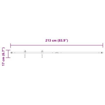 Sliding Cabinet Door Kit 213 cm Carbon Steel - HipoMarket