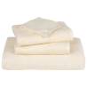 Premium 10 pcs Cream Bath Towels - 100% Cotton, 360 gsm