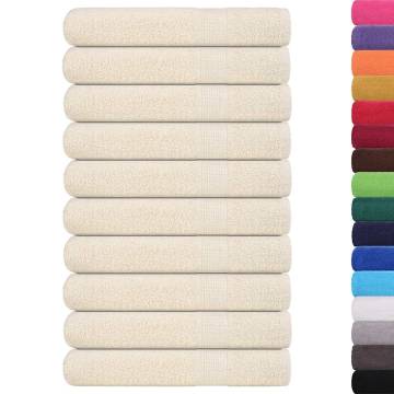 10 Pcs Cream Towels 100x200 cm 360 gsm 100% Cotton - HipoMarket