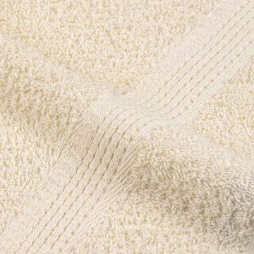 10 Pcs Cream Towels 100x200 cm 360 gsm 100% Cotton - HipoMarket