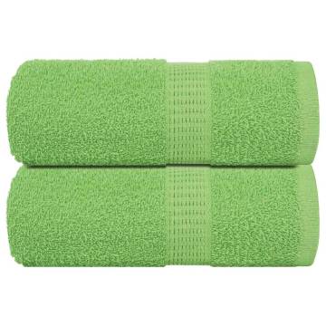 Guest Towels 2 pcs Apple Green | 100% Cotton - Hipomarket