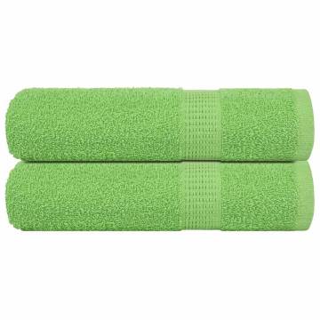 Soft Apple Green Shower Towels 2 pcs - 100% Cotton