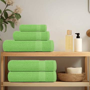 Soft Apple Green Shower Towels - 10 pcs, 100% Cotton, 70x140 cm