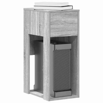 Computer Tower Stand with Drawer - Grey Sonoma | HipoMarket