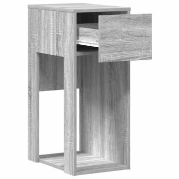 Computer Tower Stand with Drawer - Grey Sonoma | HipoMarket