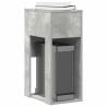 Computer Tower Stand with Drawer - Concrete Grey 30x44x74 cm