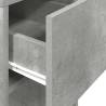 Computer Tower Stand with Drawer - Concrete Grey 30x44x74 cm