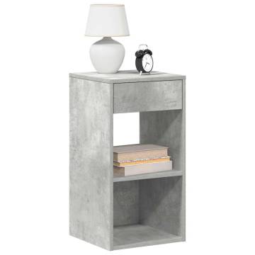 Bedside Cabinets with Drawer - Concrete Grey - 2 pcs | HipoMarket