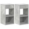 Bedside Cabinets with Drawer - Concrete Grey - 2 pcs | HipoMarket