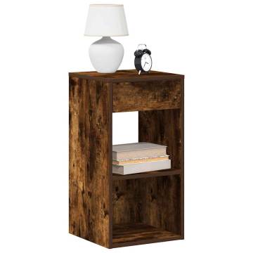 Stylish Smoked Oak Bedside Cabinets - 2 pcs with Drawer