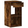 Stylish Smoked Oak Bedside Cabinets - 2 pcs with Drawer