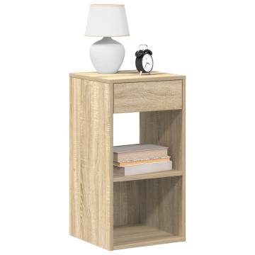 Sonoma Oak Bedside Cabinet with Drawer - Stylish Storage