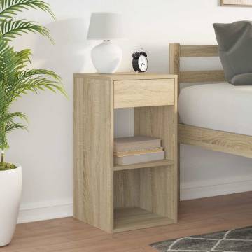 Sonoma Oak Bedside Cabinet with Drawer - Stylish Storage