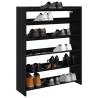  Shoe Rack Black 80x25x100 cm Engineered Wood Colour black Quantity in Package 1 Height 100 cm Width 80 cm 