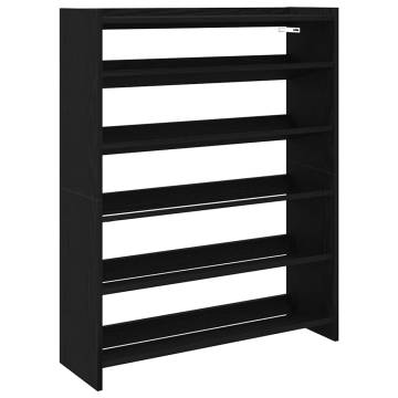 Shoe Rack Black 80x25x100 cm - Stylish & Durable Storage