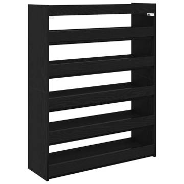 Shoe Rack Black 80x25x100 cm - Stylish & Durable Storage