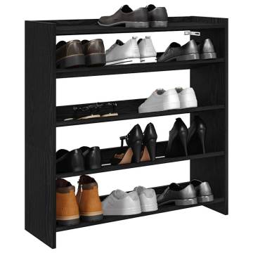 Shoe Rack Black 80x25x81 cm - Stylish & Space-Saving