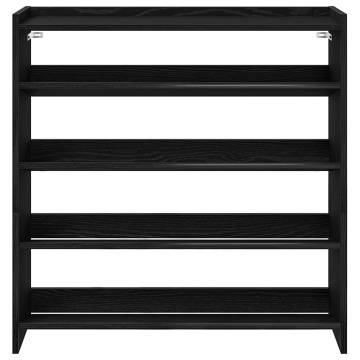 Shoe Rack Black 80x25x81 cm - Stylish & Space-Saving