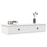  Wall Shelf with Drawers White 100x37.5x19 cm Engineered Wood Colour white Size 100 x 34 x 19 cm Quantity in Package 1 Number of Pieces 