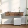 Wall Shelf with Drawers - Brown Oak, 100x37.5x19 cm