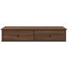 Wall Shelf with Drawers - Brown Oak, 100x37.5x19 cm