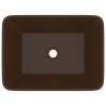 Luxury Wash Basin Matt Dark Brown - 41x30 cm Ceramic