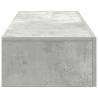 Wall Shelf with Drawers - Concrete Grey, 60x26.5x15 cm