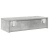 Wall Shelf with Drawers - Concrete Grey, 60x26.5x15 cm