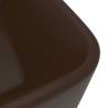 Luxury Wash Basin Matt Dark Brown - 41x30 cm Ceramic