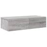 Wall Shelf with Drawers Grey Sonoma - Stylish Storage Solution