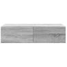 Wall Shelf with Drawers Grey Sonoma - Stylish Storage Solution