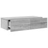 Wall Shelf with Drawers Grey Sonoma - Stylish Storage Solution