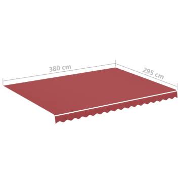 Replacement Fabric for Awning Burgundy Red 4x3m | HipoMarket