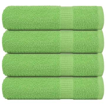 4 Pack Apple Green Cotton Bath Towels | 100x150 cm 360 gsm