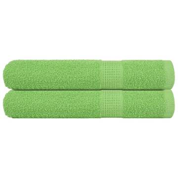 Apple Green Towels 2 pcs - 100% Cotton, 100x200 cm