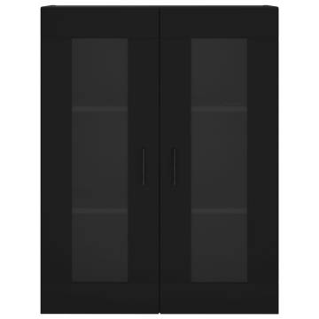 Highboard Black 69.5x34x180 cm | Stylish Engineered Wood Storage